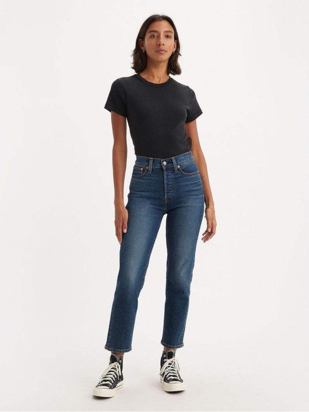 Levi’s wedgie straight button fly jeans